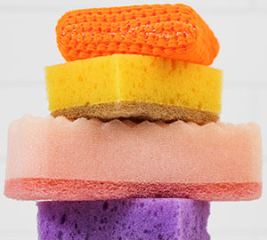 svampe klude maleri redskaber